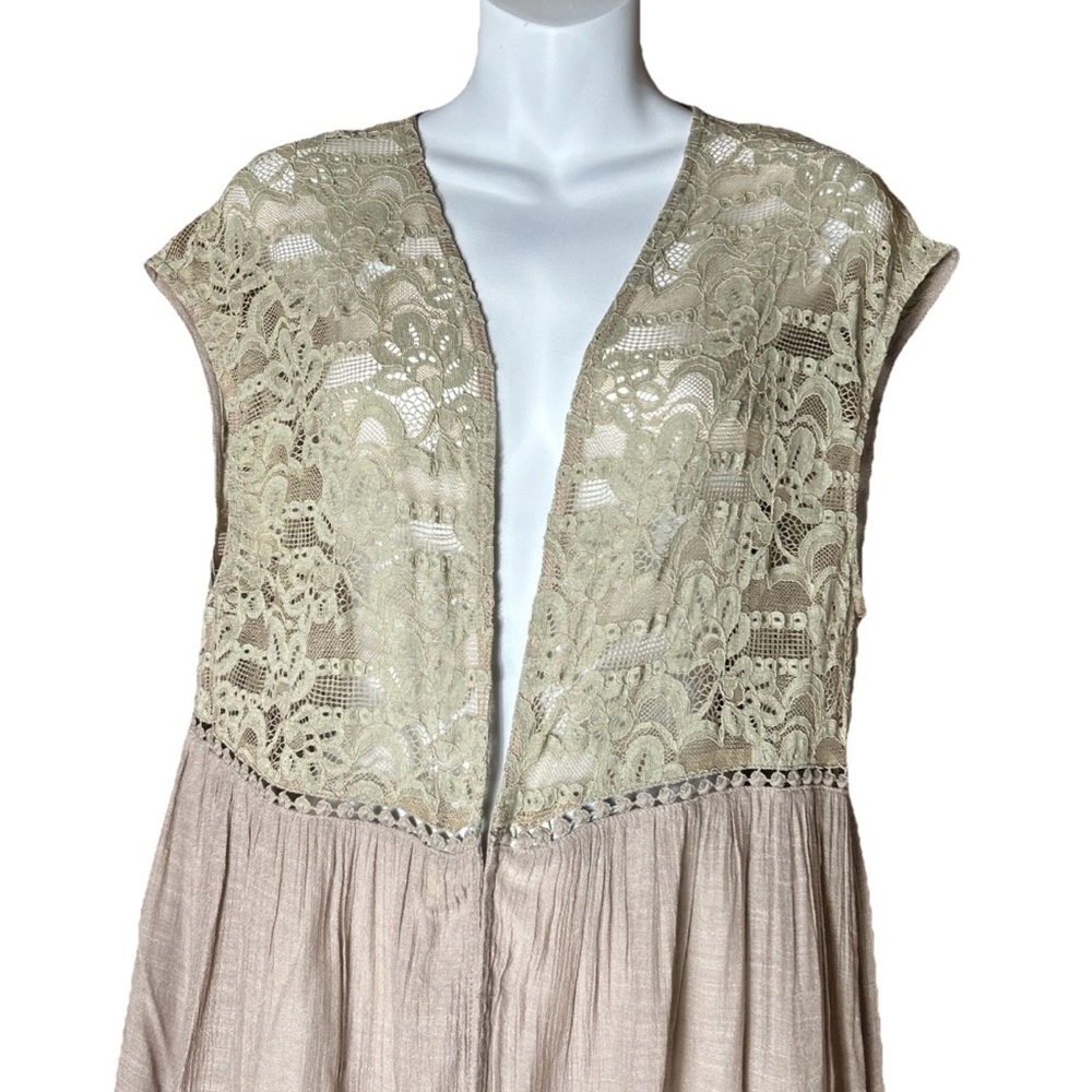 Jodifl Open Front Boho Lace Top Duster Size Large - image 1
